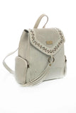 Women's white leather mesh lid backpack style Velez