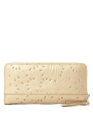 Women's wallet gold colour zip pocket Velez