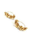 EARRINGS COTTON FLOWER RING